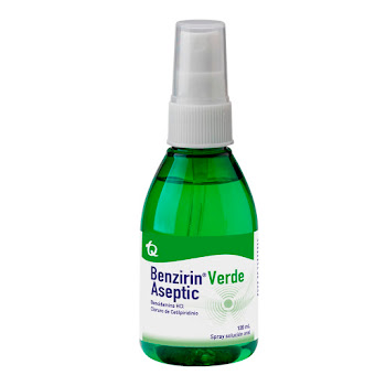Benzirin Verde Aseptic Bencidamina + Cloruro de Cetilpiridinio Tecnoquimicas Frasco x 120 ml  