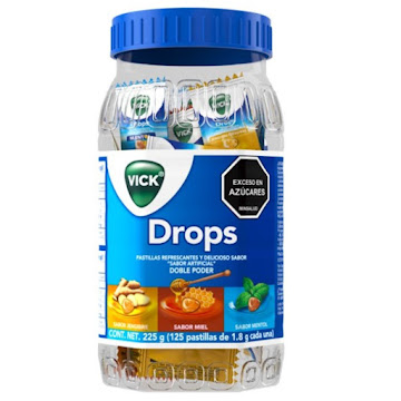 Vick Drops Pastillas Mix P&G Tarro Plástico x 125 Sobres  