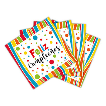 Servilleta Sempertex Pequeña Feliz Cumpleaños Multicolor x 16 und  