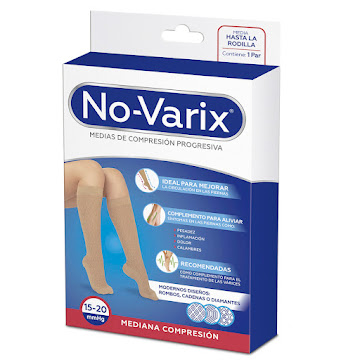 Medias de Compresión No Varix Mujer 15-20 Azul Claro Talla M x 1 Par  