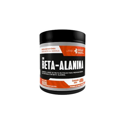 Beta-Alanina  (400g) Natural Health POLVO x 400g Optimiza tu rendimiento físico con esta deliciosa bebida instantánea en polvo a base de fruta con sabor a naranja. Diseñada especialmente para deportistas y entusiastas del fitness, cada porción aport