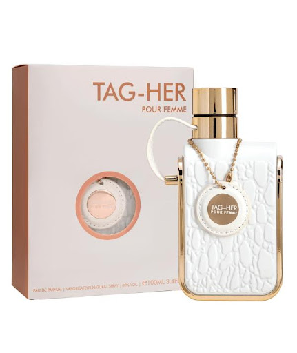 Perfume Armaf Tag Her Femme Edp 100ml Armaf EDP x 1 Agua de perfume 100 ml ?Urbana, seductora e innegablemente adictiva, Tag-Her es una fragancia floriental llena de carácter. Esta cálida y acogedora fragancia se abre con neroli, pimienta rosa y bergam