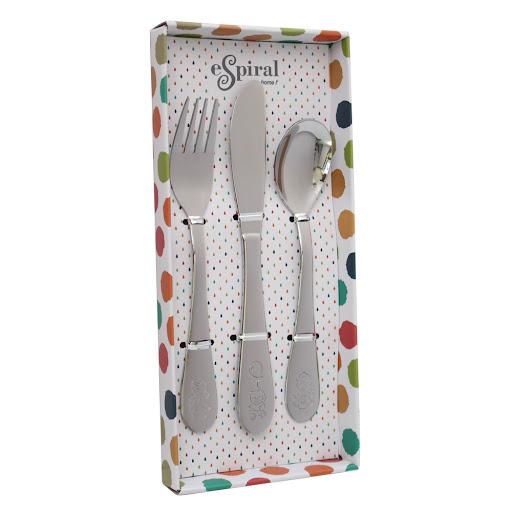 Juego Cubiertos 3 Piezas Baby Espiral Caja x 3 Composici½n:1 Cucharita1 Tenedor 1 Cuchillo