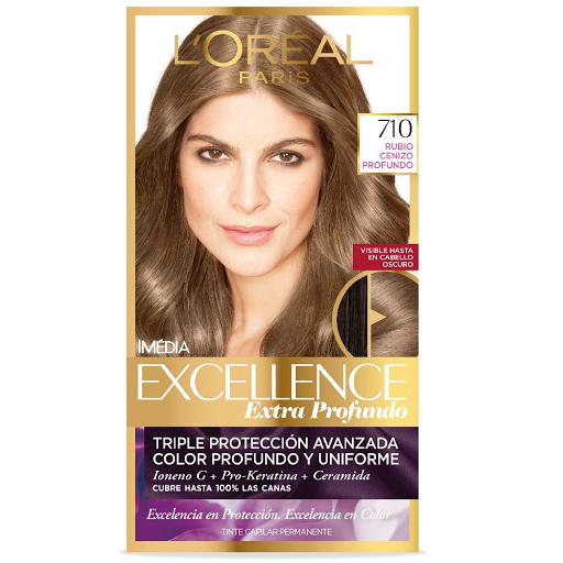 Tinte L´Oreal Excellence Rubio Cenizo # 710 x 1 und
