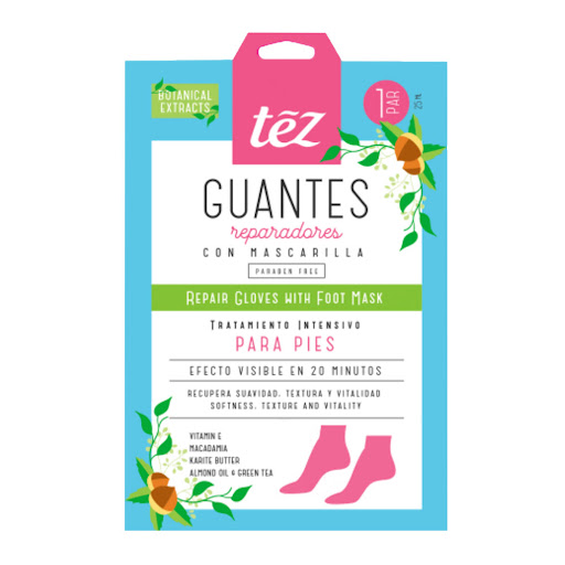 Guantes Tez Anti Edad Con Mascarilla Para Pies Anti Stress x 80 ml