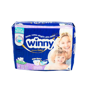 //Pañales WINNY Ultratrim Gold Natural Etapa 4 XG x22Und                  