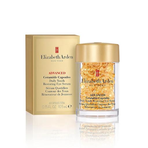 Cápsulas Avanzadas de Ceramidas de Uso Diario Elizabeth Arden x60 Elizabeth Arden Caja x 1 Cápsulas diarias con ceramidas que refuerzan la barrera protectora de la piel, aportan hidratación constante y ayudan a mantener un cutis más suave, firme y con mejor textura