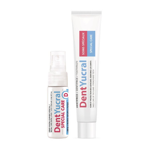 Combo DentYucral Special Care Crema 75 ml + Spray 15ml DentYucral Crema + Spray x 75ml + 15ml Cuidado integral para encías sensibles y boca seca

El combo DentYucral Special Care incluye la crema dental y el spray bucal, diseñados para brindar una protección avanzada en cualquier momento del d