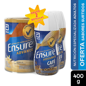 Ensure Advance Vainilla x 400gr + Ensure Advance Coffee 220ml x 2 und undefined