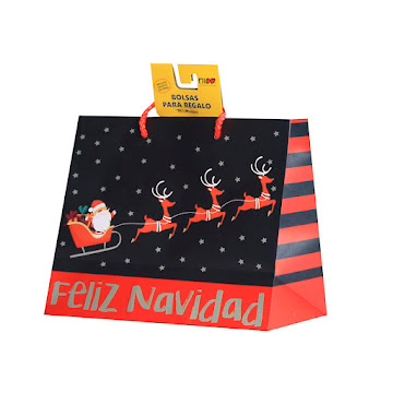 Bolsa De Regalo Navidad Premium Pequeña Surtido x 1 und  