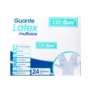 Guante Latex Alfa Safe Multiusos Caja x 24 und  