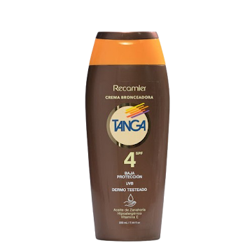 Bronceador Tanga Crema   Spf 4 x 220 ml  