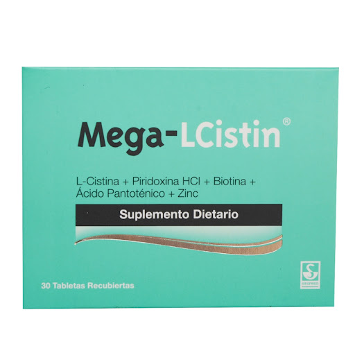 Mega-Lcistin Biotina 900 mcg Siegfried Caja x 30 Tabletas