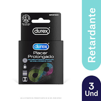 Condón Durex Preservativo Love Sex Placer Prolongado x 3 und  