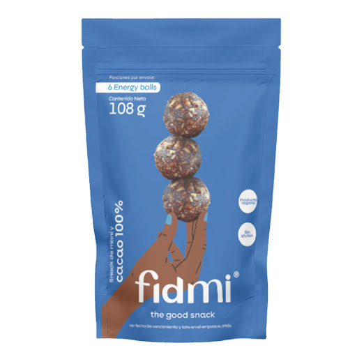 Snack Fidmi Energy Ball Cacao 100% Paquete x 108 gr