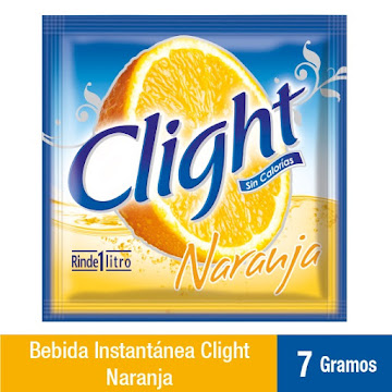 Refresco en Polvo CLIGHT Sin Calorías Splenda Naranja x7G.               