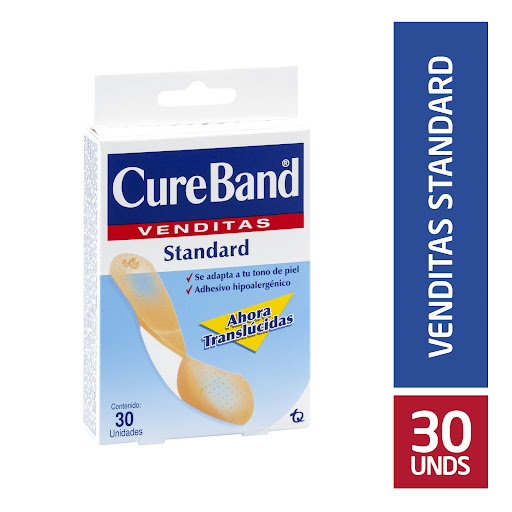 Cura Cure Band Standard Translúcidas x 30 und