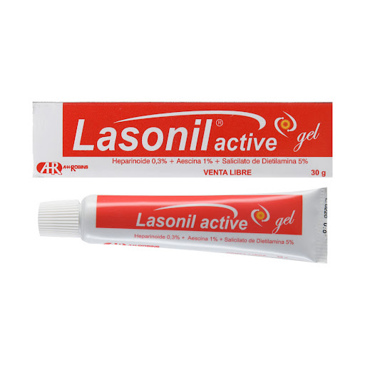 Lasonil Active Heparinoide + Aescina + Salicilato de Dietilamina 0.3%/1%/5% Tubo x 30 gr
