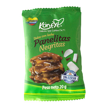 Dulce con Leche Konfyt   Panelitas Negritas Paquete x 20 gr 