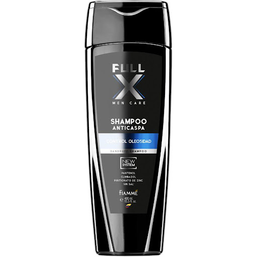 Shampoo fullx anticaspa x400ml Fiamme 400 x 1 Equilibra el cuero cabelludo, combate la caspa, alivia la comezón, elimina hongos y bacterias que causan la irritación de la piel, hidrata la fibra capilar.