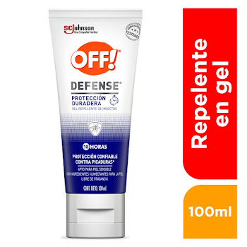 Repelente OFF! Defense En Gel Para Adultos Protección Duradera Frasco x 100 ml  