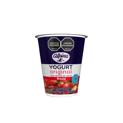 Yogurt Alpina Original Trozos De Fruta Fresa x 150 gr
