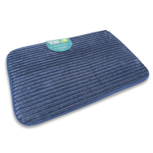 Alfombra Ba¤o 40X60 Cm Memory Foam Azul Marino Uruyen Bolsa x 1 