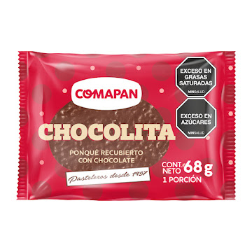 Ponque Tajado Chocolita   Comapan x 68 gr  