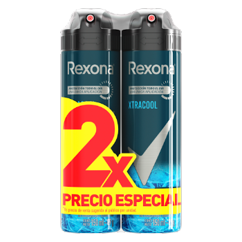 Desodorante Hombre Rexona Aerosol Xtracool 150 ml Pack X 2 und  