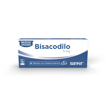 Bisacodilo 5mg Recipe   Caja x 10 Tabletas  