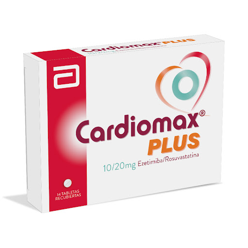 Cardiomax Plus Ezetimiba + Rosuvastatina 10/20mg Abbott Caja x 14 Tabletas