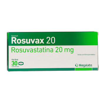 Rosuvax Rosuvastatina 20mg Megalabs Caja x 30 Tabletas  