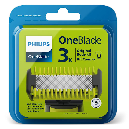 Cuchilla Reemplazable Philips One Blade + Kit Cuerpo Blíster x 3 und