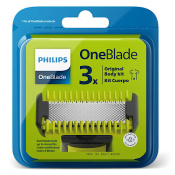 Cuchilla Reemplazable Philips One Blade + Kit Cuerpo Blíster x 3 und  