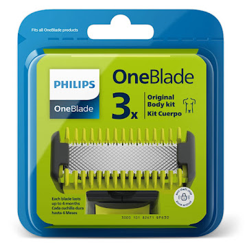 Cuchilla Reemplazable Philips One Blade + Kit Cuerpo Blíster x 3 und  