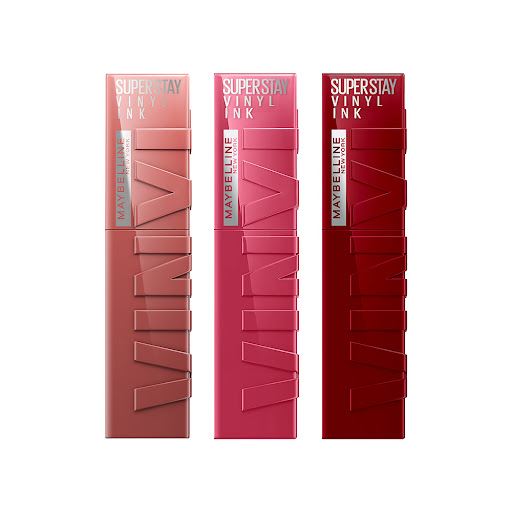 Combo Labial Líquido Brillante Maybelline Vinyl Ink Cheeky + Coy + Lippy Tripack x 3 und