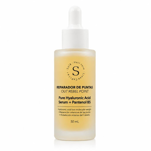 REPARADOR DE PUNTAS VEGANO CON ÁCIDO HIALURÓNICO Y PANTENOL B5 50 ml SOLE PARIS FRASCO DE VIDRIO x 1 