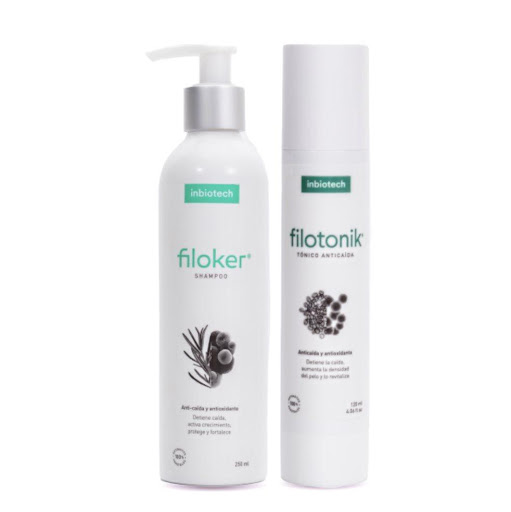 KIT SHAMPOO 250 Y FILOTONIK 120  FILOKER  - FILOTONIK KIT x UND ¡Cabello fuerte y sin caída! El shampoo con antioxidantes activa el crecimiento, mientras el tónico con cafeína aumenta densidad y brillo. 100% vegetal, seguro para tu ADN. ¡Resultados en meses!