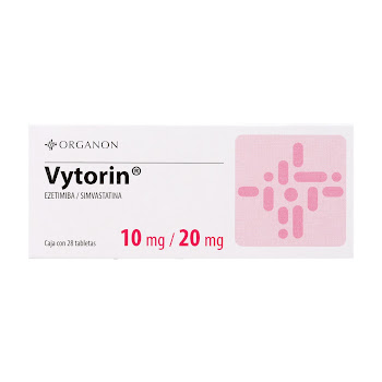Vytorin Ezetimiba + Simvastatina 10mg/20mg  MSD Caja x 28 Tabletas  