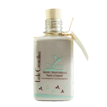 Mascarilla Sakros Facial Y Corporal En Polvo De Lodo Cromático Vainilla x 300 gr  