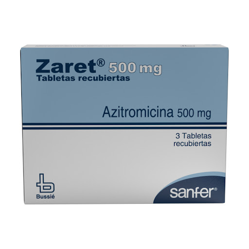 Zaret Azitromicina 500 mg Bussié Caja X 30 Tabletas