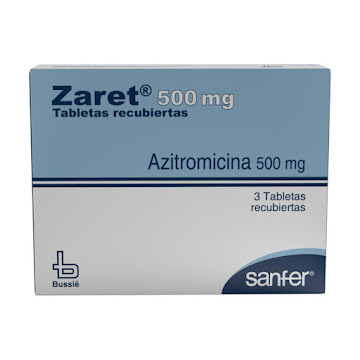 **ZARET 500MG TABLETAS CAJA X3TAB. BUSSIÉ AZITROMICINA  