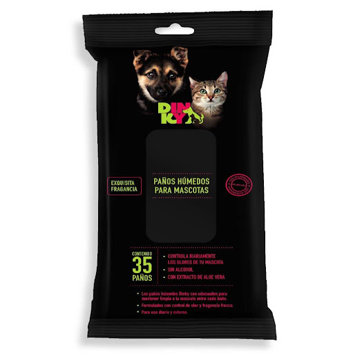 Paños Humedos Para Mascotas 35 unidades Dinky empaque x 35 undefined