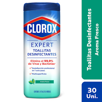 //Toallitas Desinfectantes Clorox Expert Aroma Fresco x 30nd  