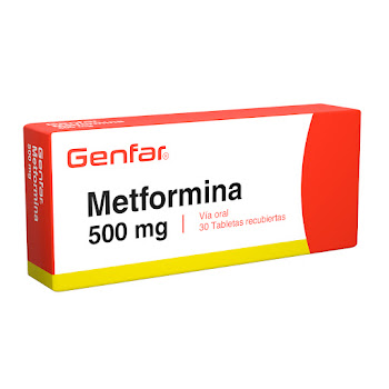 Metformina Genfar 500 mg Caja x 30 Tabletas  