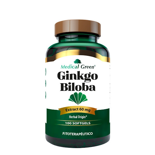 Ginkgo Biloba 60mg Medical Green Frasco x 100 Cápsulas