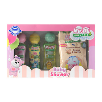 Estuche Arrurrú Naturals Baby Shower Shampoo + Crema Original + Toallitas Húmedas  