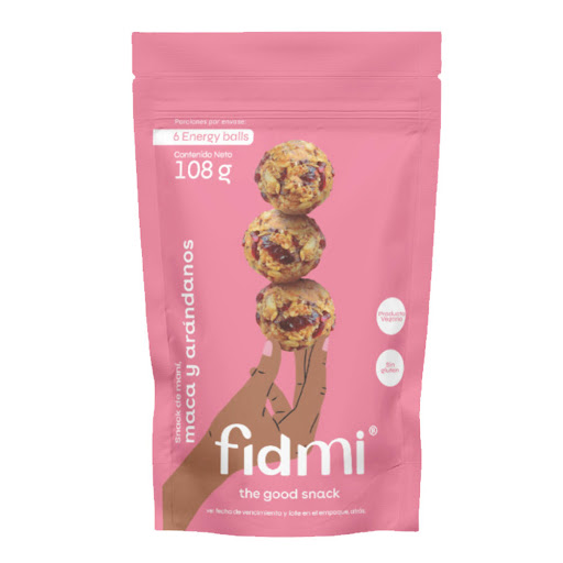 Snack Fidmi Energy Ball Maca y Arándanos Paquete x 108 gr