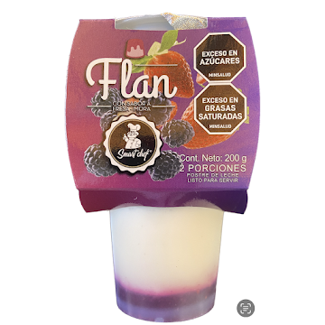 Flan Smart Chef Fresa   Mora x 200 gr  