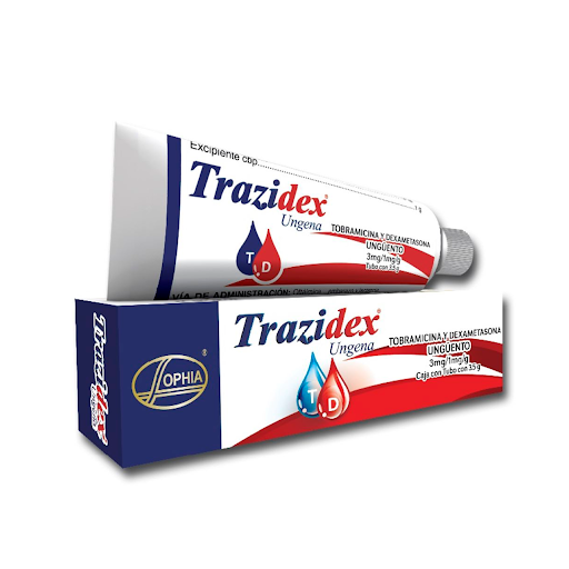 Trazidex Tobramicina + Dexmetasona 3mg/1mg Sophia Unguento Tubo x 3.5 gr